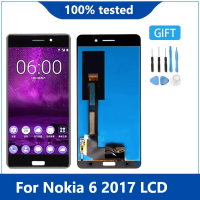 5.5 "; จอแสดงผลสำหรับ Nokia 6 2017จอแสดงผล LCD สำหรับ Nokia 6 N6 TA-1021 TA-1033 TA-1000 TA-1025 TA-100 39จอแสดงผล lcd.