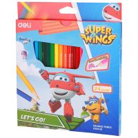 Deli ดินสอสีไม้ 24 สี Super Wings C00820