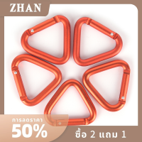 ZHAN 1PC สามเหลี่ยม carabiner กลางแจ้งตั้งแคมป์เดินป่าพวงกุญแจ Snap CLIP Hook BUCKLE