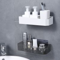 Bathroom Punch-free shelf plastic toilet suction cup vanity wall hanging bathroom storage drain rack basket no trace stickers Bathroom Counter Storage