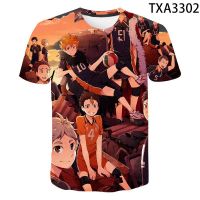 ฤดูร้อนใหม่ Haikyuu วอลเลย์บอลจูเนียร์!!3D ดิจิตอลพิมพ์แฟชั่นหลวมแขนสั้นเสื้อยืดรอบคอปกชายและหญิงเดียวกันเสื้อยืดประสิทธิภาพเสื้อผ้า