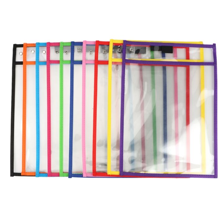 dry-erase-pockets-reusable-sleeves-20-pack-10x14-inch-dry-erase-bags-job-ticket-holders-teacher-supplies-for-classroom