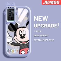 เคส JIUMOO สำหรับ VIVO V23E 4G V23E 5G เคส Y75การ์ตูนมิกกี้ซิลิโคนนิ่มที่สร้างสรรค์เคสโทรศัพท์แบบใสสีสันสดใสเคสโปร่งใสกันกระแทกป้องกันเลนส์กล้องลายสัตว์ประหลาดน้อยน่ารัก