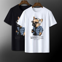 #0269 เสื้อยืดลายการ์ตูน WORRY LESS 269 เสื้อยืดสีดำ เสื้อใส่เล่น เสื้อยืด เสื้อคอกลม ใส่สบาย เสื้อสกรีน เสื้อสั่งทำ เสื้อยืด เสื้อเท่