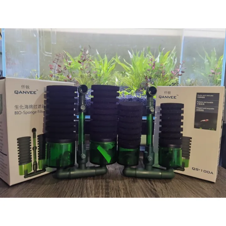 【New】 Aquarium Filter qs200a Air Pump Hang style Bio Sponge Filter for