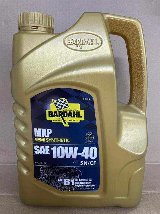 BARDAHL SEMI 10W-40 4LITERS ENGINE OIL MINYAK HITAM 4L 10W40 10 40 10 ...