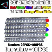 【☊HOT☊】 ganfengsu3936969 100Pcs 335 5สีด้านข้าง Led แบบ Smd 4008 4.0*1.8*0.8มม.ชุดแพ็คสีแดงสีเหลืองสีขาวสีเขียวสีน้ำเงินสีส้มสีชมพูสีม่วงเย็น