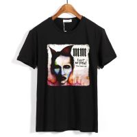 เสื้อยืดคอกลมเสื้อเชิ้ต ลายนักร้องอเมริกัน Marilyn Manson Rock Band สีดํา สําหรับผู้ชาย และผู้หญิง 15 แบบ S-5XL