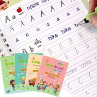 【cw】 4 Books The Book Practice Copybook Wiping Children 39;s Writing Sticker In English Version 1