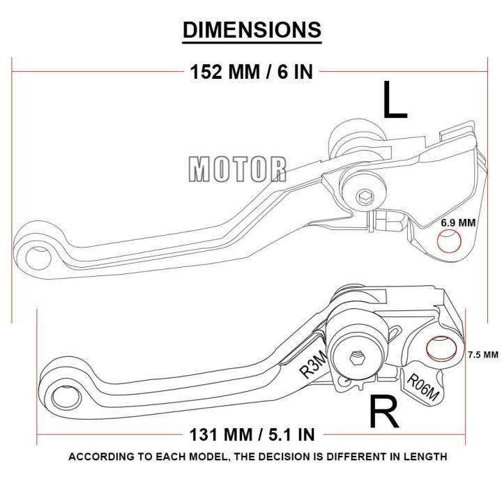 คลัตช์เบรกจักรยานสกปรกมอเตอร์ไซค์คันโยกยามาฮ่า-wr250-wr450รถมอเตอร์ไซด์-wr250f-wr450f-wr250r-wr250x-wr-250-450-250r-250f-450f-250x-f-r-x