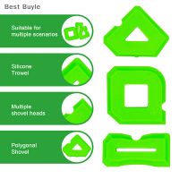 ?Best Buyle 3ชิ้นกาวซิลิโคนหน้าต่างประตูไม้พายปาดซีเมนต์เครื่องมือกำจัดกาวชุดยาแนว