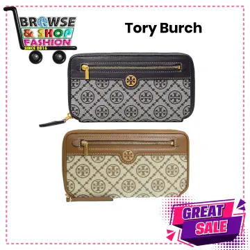Tory Burch T Monogram Jacquard Chain Wallet Ivory Women