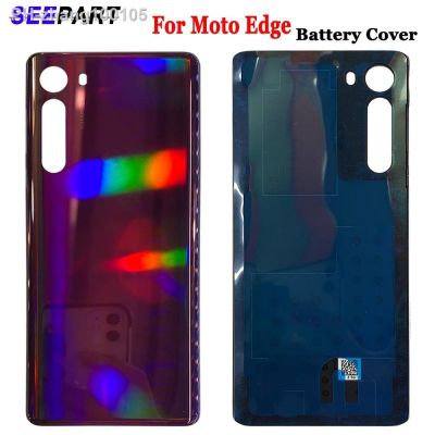 Battery cover For Motorola Edge Back Battery Cover XT2063-3 Glass Housing Rear Door Panel Case Repair Parts