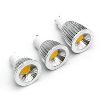 10ชิ้นหลอดไฟ LED หรี่แสงได้ GU10 3W 5W 7W ซังพลังงานสูงสปอตไลท์85-265V หลอดฮาโลเจน30W/50W/70W