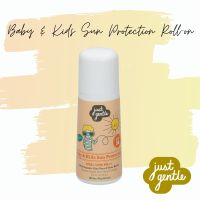 ครีมปกป้องผิวจากแสงแดด เอสพีเอฟ 50 พีเอ++ แบบโรลออน Just Gentle Baby &amp; Kids Sun Protection SPF 50 PA++ สูตรเฉพาะ Non- Nano ป้องกันไม่ให้อนุภาคเล็กๆนำพาแสงแดดเข้าสู่ผิวหนัง