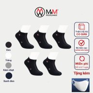 Hộp 5 đôi tất vớ nam cổ ngắn sợi cotton Organic kháng khuẩn khử mùi chông hôi chân MRM Manlywear-CM thumbnail