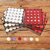50 pieces of Round paraffin wax candle romantic layout smokeless wedding lover proposal confession smokeless tea wax