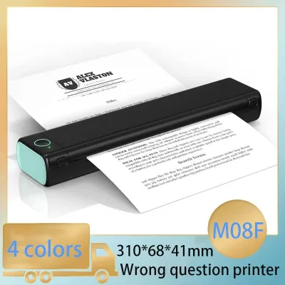 เครื่องพิมพ์กระดาษความร้อนบลูทูธไร้สาย A4เครื่องพิมพ์พกพา M08F ใช้สำหรับมือถือสำนักงานเรียนรู้รองรับธุรกิจสมาร์ทโฟน