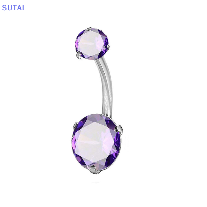 lowest-price-sutai-เซ็กซี่สะดือบาร์ท้องเครื่องประดับคริสตัลเพทายเจาะร่างกายสะดือบาร์เจาะสะดือเครื่องประดับร่างกาย