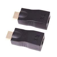 HDMI-Compatible Extender 4K พอร์ต RJ45 LAN รองรับ HDMI เครือข่ายขยายได้ถึง30เมตรผ่าน Cat5e/6พอร์ตแลนสายเคเบิลอีเทอร์เน็ต