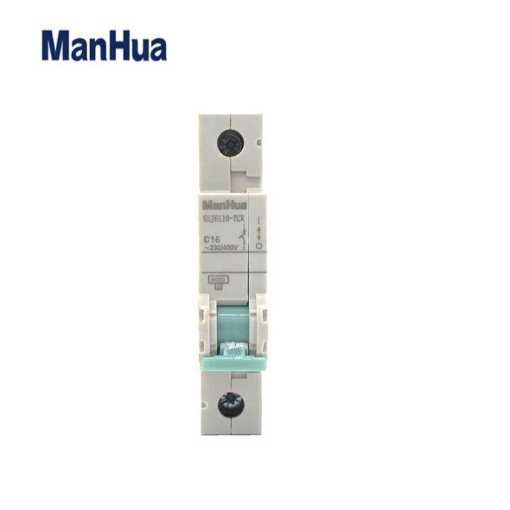 manhua-single-phase-c16-overload-miniature-circuit-breaker-disjoncteur-รีเลย์แรงดันไฟฟ้า-dc-circuit-breker