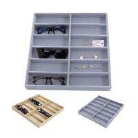 【cw】hot 12 Checks Sunglasses Eyewear Organizer Display Collector Eyeglass Storage ！