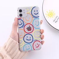 Cartoon Smiley and Daisy silicone phone case for iphone 12 13 pro max mini 7 x xr xsmax 8 plus 11 cute cover shell