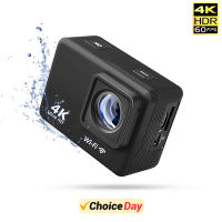 CERASTES Action Camera 4K 60FPS WiFi ป้องกันการสั่นไหวพร้อมหน้าจอควบคุมระยะไกลกล้องกีฬากันน้ำบันทึกไดรฟ์ EIS