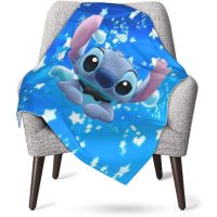 Reanime Super Soft Warm Blanket Cartoon Stitch Blanket Double Layer Blanket 30 X 40 in for Kids Sofa Bedroom