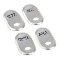 Tasico ฝาครอบสวิตช์โยกโครเมี่ยม4ชิ้นสำหรับรถมอเตอร์ไซค์