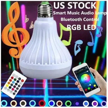 LED Music Bulb Lampadina E27 LED RGB musicale Bluetooth speaker