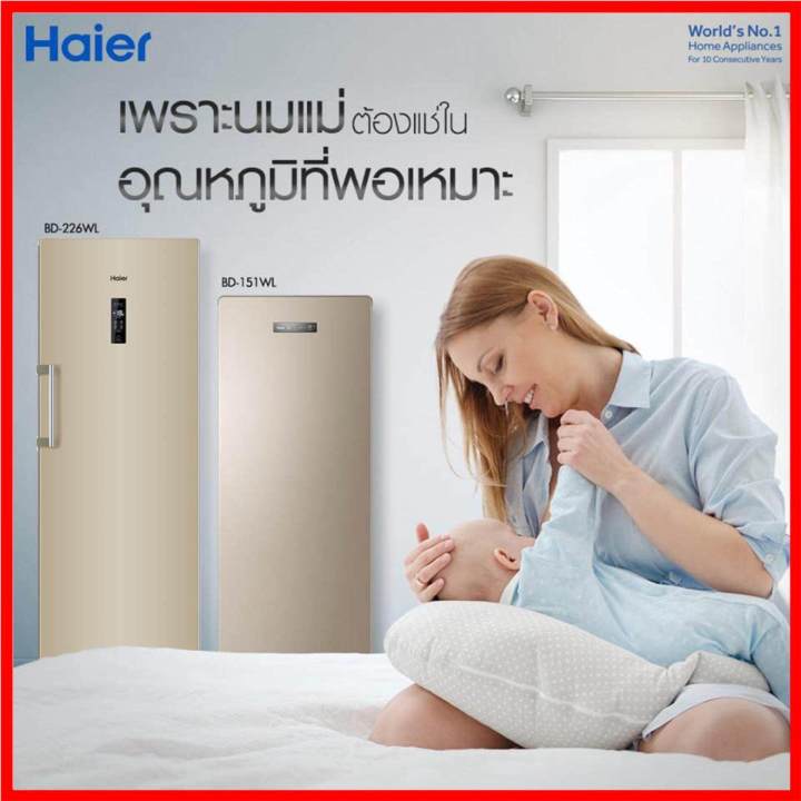 ตู้แช่แข็งแนวตั้ง-ยี่ห้อ-haier-รุ่น-bd-226wl