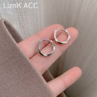 Original S925 Silver Needle Twisted Circle Earrings for Women High-end Cyan Niche Design Earrings 20223 New Hot Style