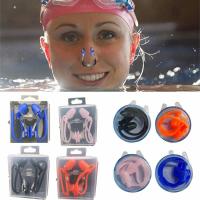 Swimming Nose Clip Ear Plug Set Box Environmental Soft Silicone NoseClip &amp; EarPlugs For Kids Adults Beginner Swimming Diving