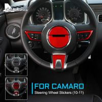 AIRSPEED Carbon Fiber for Chevrolet Camaro 2010 2011 Accessories Interior Trim Car Steering Wheel Cover for Camaro Sticker Decal