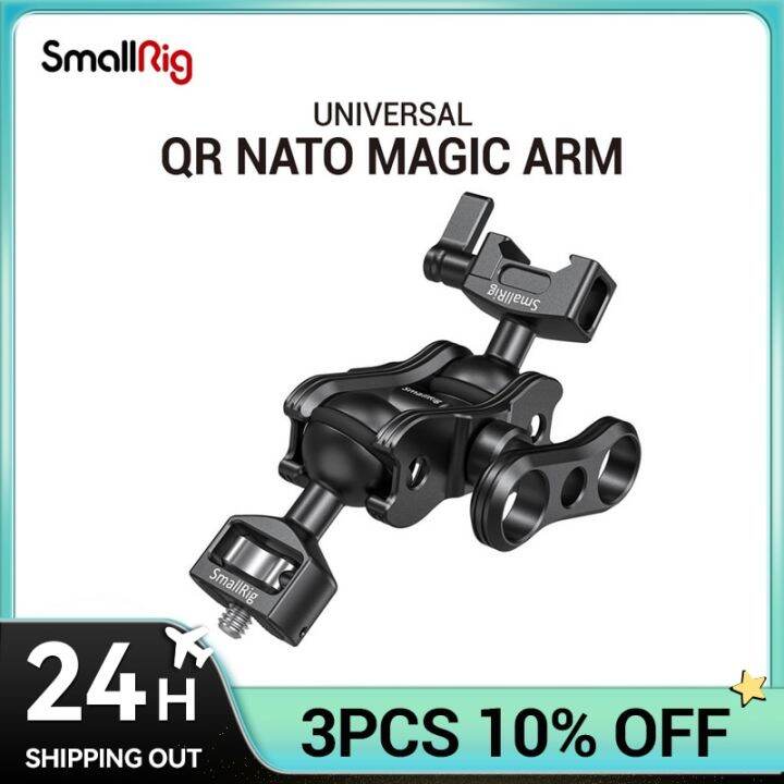 Smallrig Friction Articulating Adjustable Magic Arm With Screw Ball Head And NATO Clamp Ball