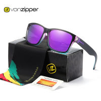 แว่นกันแดดทรงสี่เหลี่ยมเลนส์สีม่วงแฟชั่นแบรนด์ VZ Vonzipper แว่นกันแดดกีฬาโพลาไรซ์ขับรถปาร์ตี้แว่นตา UV400พร้อมกล่อง