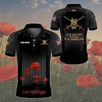 Customize British Summer Army Symbol Flag Poppy Unisex Adult Polo Shirtsize：XS-6XL