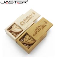 JASTER 1PCS Free Custom Logo Wooden Leaf Box USB Flash Drive Memory Stick Leaves Pendrive 4GB 8GB 16GB 32GB 64GB 128GB Gift