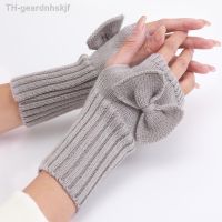 【hot】❄♧  Half Gloves Soft Warm Wool Knitting Arm Short Fingerless Mittens Handschoenen Guantes