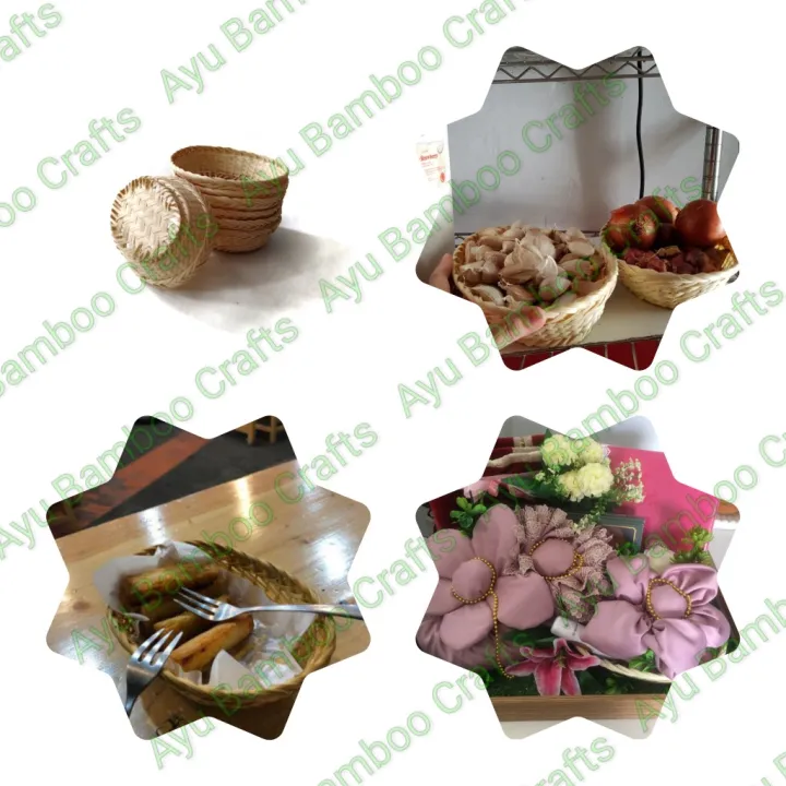 1 Lusin Keranjang Bambu Oval Mini Sangat Lucu Untuk Kemasan Produk Souvenir Oval Parcel Oval 8050