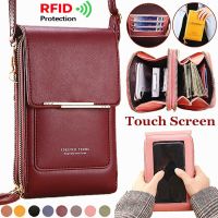 Womens Fashion Touch Screen Blocking Cellphone Purse Women Mobile Phone Card Holder Shoulder Bag Crossbody