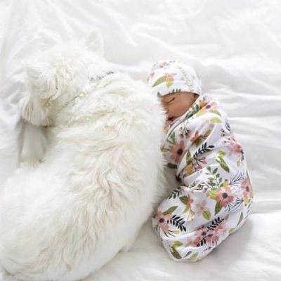 Floral Print Swaddling Wrap for Baby Boys Girls Cotton Bedding Blankets for Newborns Cocoon Sleeping Bag Sleepsacks Photograph