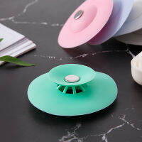 ที่ปิดฝาท่อ Floor Drain Hair Stopper Hand Sink Plug Bath Catcher Sink Strainer Cover Tool ป้องกันเศษอาหารและขยะ กันท่ออุดตัน（Blue）