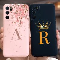 มงกุฎน่ารักตัวอักษรเคสสำหรับ Oppo A16 / Oppo A16s เคสมือถือซิลิโคนนิ่มเคสโทรศัพท์สำหรับ Oppo A16 A16s Matte ปลอก6.52