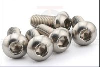 50pcs Stainless steel round head hex socket screws M5*35/40/45/50/55/60 mm Round head bolts mushroom head bolt Nails Screws  Fasteners