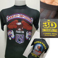 เสื้อผ้าบางฮาเลย์ Harley-Davidson ผ้ามุ้งบางใส่สบาย สไตล์วินเทจ ป้ายVintage 3D EMBLEM [ S M L XL ]