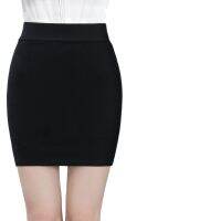 Delvy Hip กระโปรงหนึ่งขั้นตอนกระโปรงไซส์ใหญ่ไขมันมม.ROK High Waist Anti-Light Professional กระโปรงสั้นกระเป๋ากระโปรงชุดทำงานกระโปรง