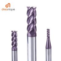 【DT】hot！ 1pc tungsten carbide end mill 4 flutes d1-d12 cnc milling tools for hrc50 face and slot machining  coated mills