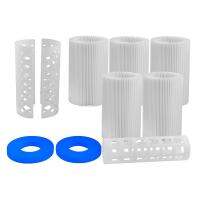 Pool Filter Parts Accessories with Filter Paper for Intex Type A /C Water Pump (1 Rack 5 Filter Cotton)